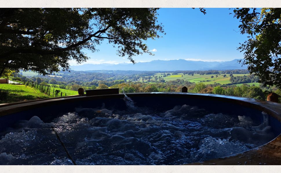 Splendide et unique maison de campagne avec une vue exceptionnelle sur les montagnes Pyrénées !!