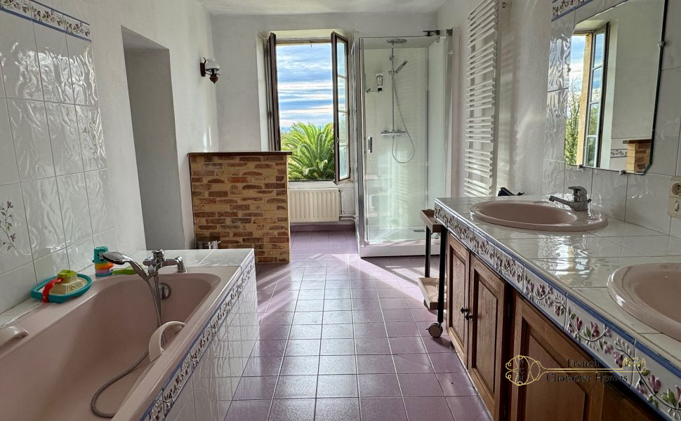 Elegant & Substantial 18C Village Home with 9 Beds; Saltwater Pool & Pyrenean Views