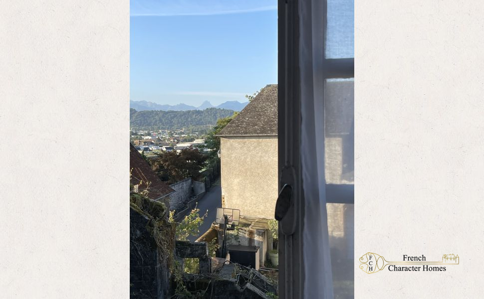 Rare 14th-Century Authentic Historic Village Property with Garden and Pyrenees Views