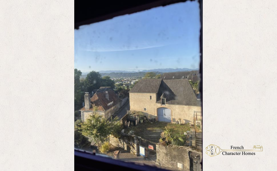 Rare 14th-Century Authentic Historic Village Property with Garden and Pyrenees Views