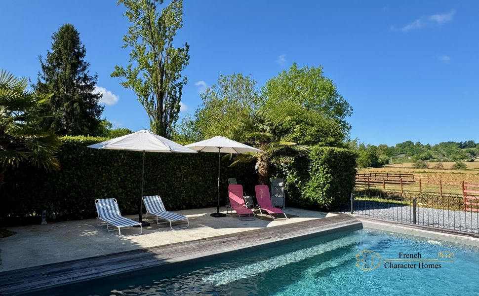SOLD FURNISHED : Enchanting 1815 Watermill with Pool and Pyrenean Views 