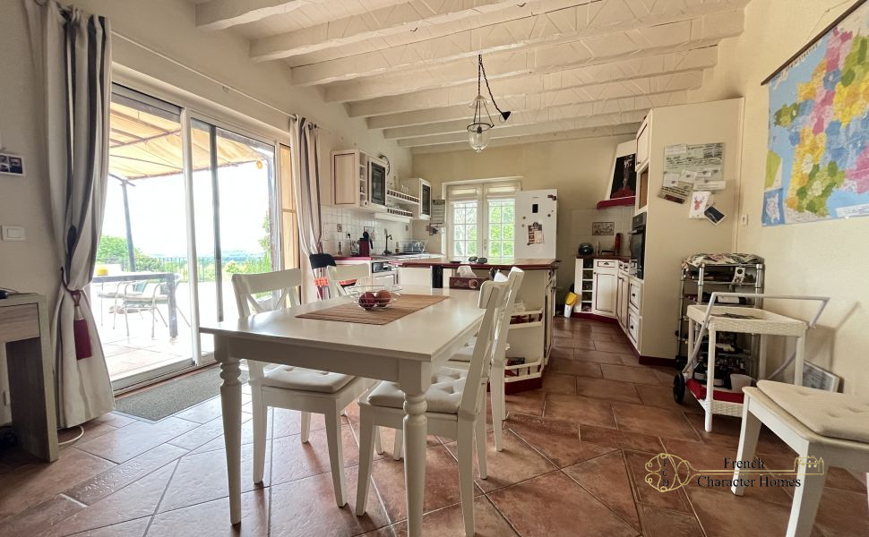 Endless Views at this Pretty Chalossais Property with Gite and Natural Swimming Pool