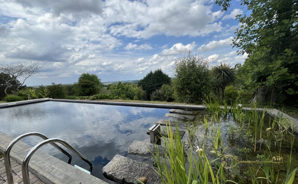 Endless Views at this Pretty Chalossais Property with Gite and Natural Swimming Pool