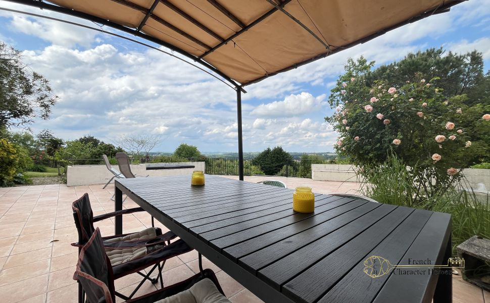 Endless Views at this Pretty Chalossais Property with Gite and Natural Swimming Pool