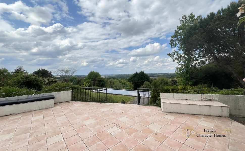Endless Views at this Pretty Chalossais Property with Gite and Natural Swimming Pool