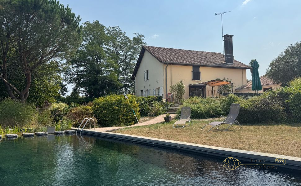 Endless Views at this Pretty Chalossais Property with Gite and Natural Swimming Pool