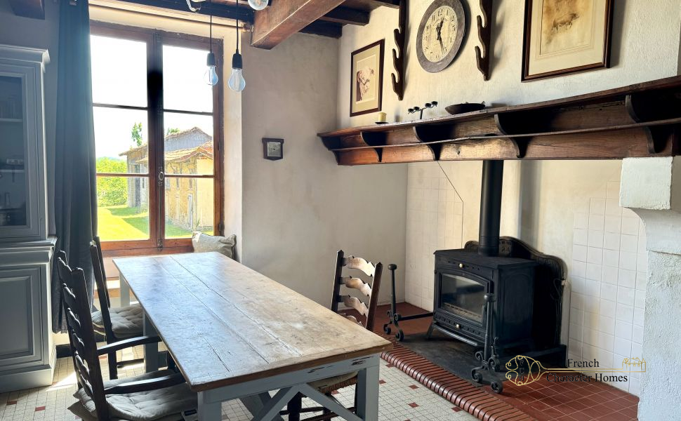 Authentic 19C Farmhouse with Interesting Outbuildings & Open Countryside Views